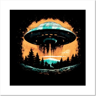 UFO Extraterrestrial Alien Space Ship Posters and Art